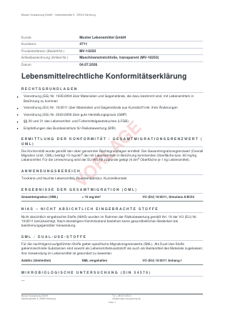 Vorschau Konformitätserklärung (verkleinert)