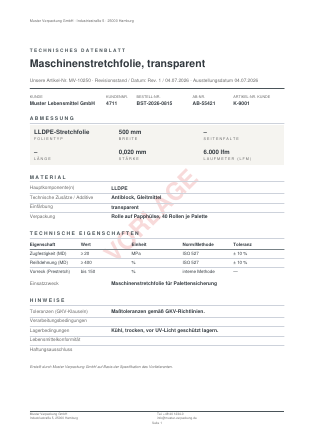 Vorschau Technisches Datenblatt (verkleinert)